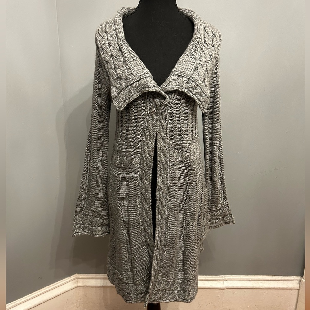 GIGI Long Gray Cardigan, Size S